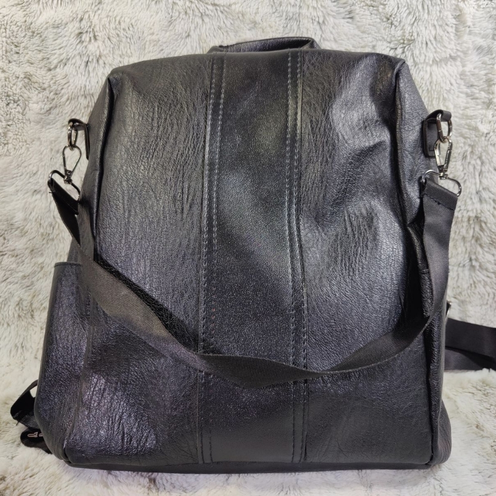 Black Fashion women's Backpack/ Travel / Student School bag, Soft Back Fashion